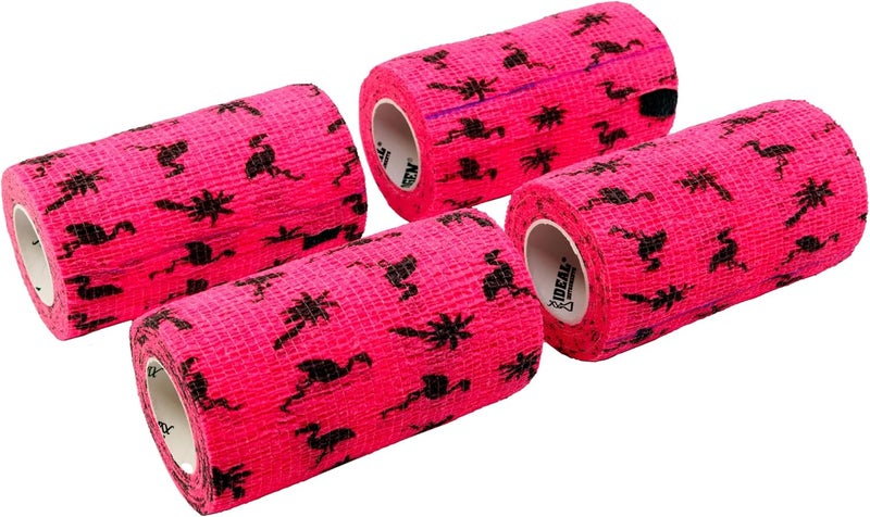 Neogen SyrFlex Cohesive Bandage 4” Pink Flamingo 4pk - Image 2